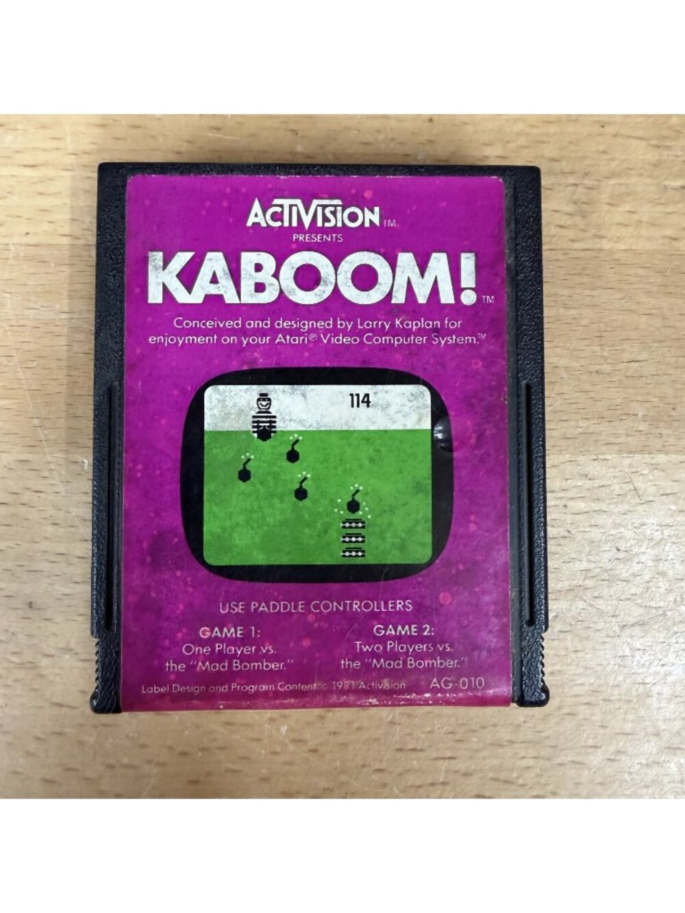 Atari 2600 Kaboom Video Game Cartridge